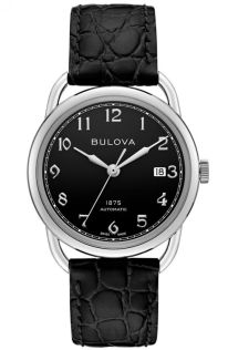 Bulova 1875 Commodore Limited Edition automatyczny zegarek z szwajcarskim mechanizmem i czarną tarczą | 96B325