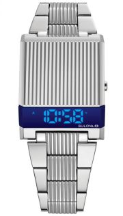 Bulova Computron Archive Series digitalny zegarek LED w retro designie z lat 70. | 96C139