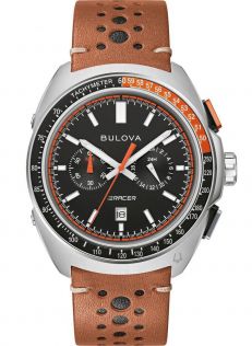 Sportowy zegarek męski od Bulova z chronografem i wyścigowym designem - Kolekcja Racer Chronograph | 98B427