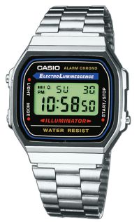 Retro stalowy zegarek cyfrowy Casio Classic | A168WA-1YES