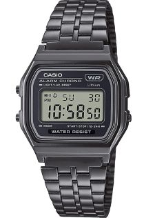 Szary zegarek cyfrowy z siatkową bransoletą Casio Vintage | A158WETB-1AEF