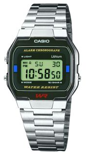 Retro zegarek cyfrowy ze stali nierdzewnej Casio Classic | A163WA-1QES