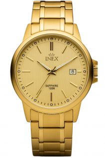 Inex Mens 100M Golden Sapphire 38mm