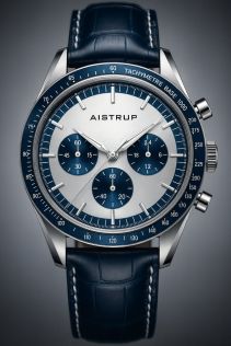 Aistrup AIW8705 Classic Sapphire Chronograph zegarek męski z tarczą panda i niebieskimi detalami | AIW8705