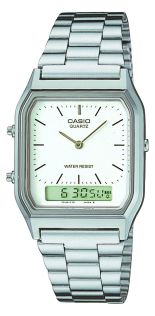 Klasyczny zegarek Ana-Digi z podwójnym czasem Casio | AQ-230A-7DMQYES