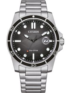Citizen zegarek sportowy z Eco-Drive i designem nurkowym ze stali nierdzewnej | AW1816-89E