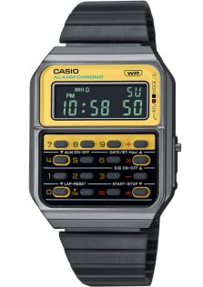 Zegarek kalkulator Casio Vintage CQ-1 z żółtym wyświetlaczem | CA-500WEGG-9BEF