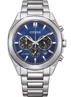 Citizen Eco-Drive chronograf w stali z mechanizmem B620 i niebieską tarczą | CA4590-81L
