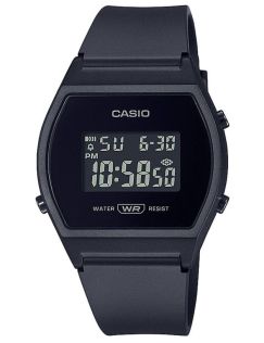 Cyfrowy zegarek sportowy LED z czarną żywiczną kopertą Casio | LW-204-1BEF