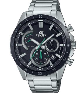 Zielony akcent chronograf Edifice sportowy zegarek stalowy | EFR-573DB-1AVUEF