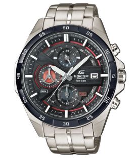Czarny stalowy zegarek chronograficzny Casio Edifice | EFR-556DB-1AVUEF