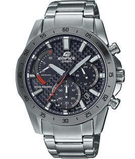 Zegarek Solar Carbon Casio Edifice z szafirowym szkłem i wodoodpornością 100M | EFS-S580D-1AVUEF