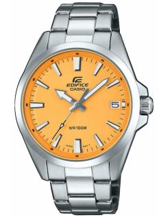 Zegarek Casio Edifice z żółtą tarczą i stalową kopertą | EFV-100D-9AVUEF