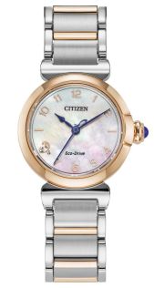 Citizen L Mae damski zegarek z masą perłową i diamentem | EM1136-87D