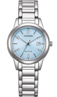 Citizen Eco-Drive damski zegarek z jasnoniebieską tarczą | FE1241-71L