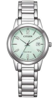 Citizen Eco-Drive damski zegarek z miętową tarczą | FE1241-71X