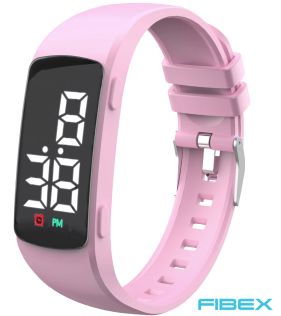 Zegarek treningowy różowy dla dziewcząt | FIBEX15V3PINK