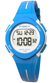 Zegarek z dual time dla dzieci niebieski | FIBEX19EN001