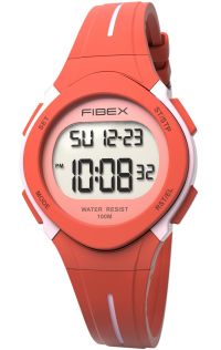 Zegarek sportowy dual time koralowy | FIBEX19EN003