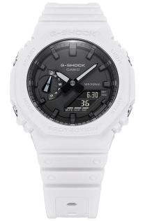 Biały zegarek cyfrowy Casio G-SHOCK Carbon Core Guard 200M | GA-2100-7AER