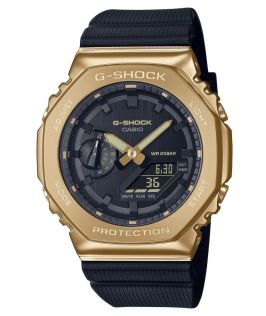 Zegarek do nurkowania G-Shock gold bezel 200M z czasem światowym | GM-2100G-1A9ER