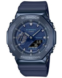 Niebieski metalowy zegarek z jonową powłoką Casio G-Shock | GM-2100N-2AER