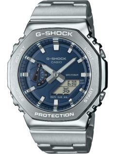 Granatowy metalowy zegarek G-Shock z ekskluzywną stalową ramką | GM-2110D-2BER