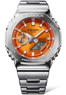 Pomarańczowa tarcza zegarka G-Shock ze stali nierdzewnej | GM-2110D-4AER