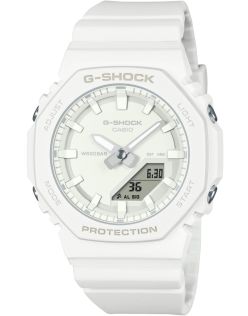 Biały zegarek G-Shock z cyfrowo-analogowym smukłym designem | GMA-P2100-7AER