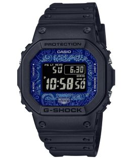 Zegarek cyfrowy z niebieskim wzorem paisley G-Shock solar radio bluetooth | GW-B5600BP-1ER