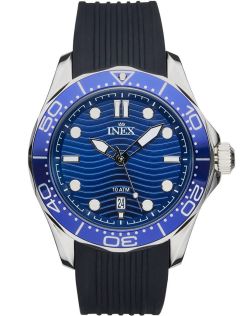 Inex Mens Silver Blue A12182S8I