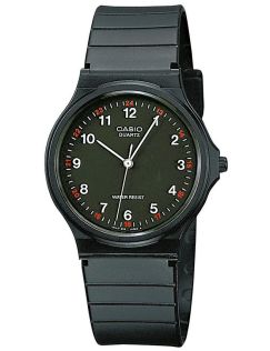Czarny zegarek analogowy z arabskimi cyframi | MQ-24-1BLLEG