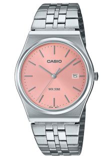 Retro Red Casio smukły zegarek z metaliczną tarczą sunray | MTP-B145D-4AVEF
