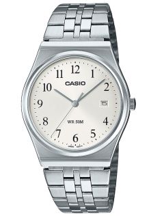 Casio Vintage ultracienki zegarek z srebrną tarczą inspirowany latami 80. | MTP-B145D-7BVEF