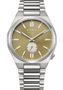Citizen Tsuyosa Small Second automatisk zegarek męski | Zielona strukturyzowana tarcza | NK5010-51X