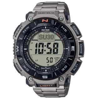 Pro Trek eco solar triple sensor titanium outdoor watch | PRG-340T-7ER