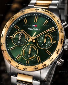 Tommy Hilfiger Mens Two-Two Green Steel 42mm