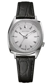 Klasyczny automatyczny zegarek męski od Accutron z szwajcarskim mechanizmem i krzyżowym wzorem na bezel - Legacy 565 | 2SW6A002