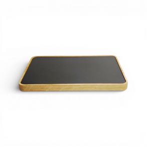 Morelund Tray in Natural Wood/Black Leather MO6200