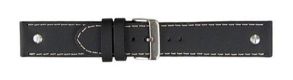 Falkenlund Deluxe Beco 22mm Watch Strap Chrono Matt Black Steel Buckle 6313522S
