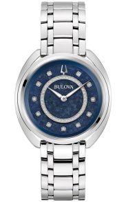 Bulova Duality zegarek damski z niebieską tarczą Denchu i prawdziwymi diamentami | 96X160