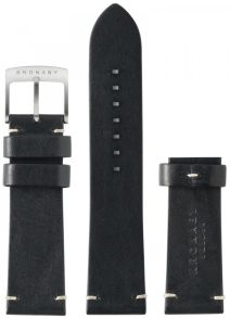 Kronaby Black Leather Strap 22mm BC10798