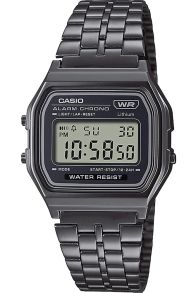 Szary zegarek cyfrowy z siatkową bransoletą Casio Vintage | A158WETB-1AEF