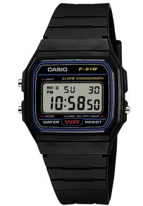 Klasyczny zegarek cyfrowy Casio F-91W z siedmioletnią baterią | F-91W