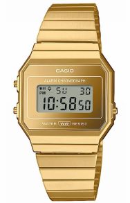 Złoty zegarek Casio Vintage z ultracienkim profilem | A700WEVG-9AEF