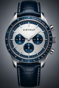 Aistrup AIW8705 Classic Sapphire Chronograph zegarek męski z tarczą panda i niebieskimi detalami | AIW8705