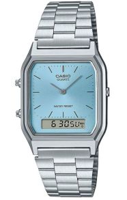 Casio Vintage Dual Display zegarek cyfrowo-analogowy z niebieską tarczą | AQ-230A-2A1MQYES