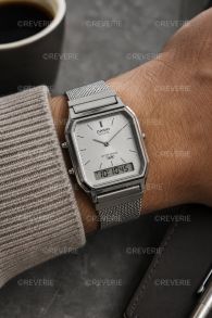 Casio Vintage Ani-Digi Unisex Steel Mesh 29mm
