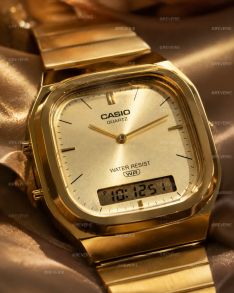 Casio Golden Vintage Unisex Ana-Digi 35mm