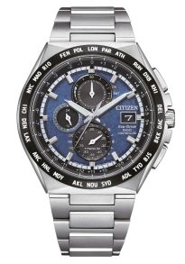 Citizen Eco-Drive tytanowy zegarek światowy z mechanizmem H800 i sterowaniem czasem atomowym | AT8238-84L